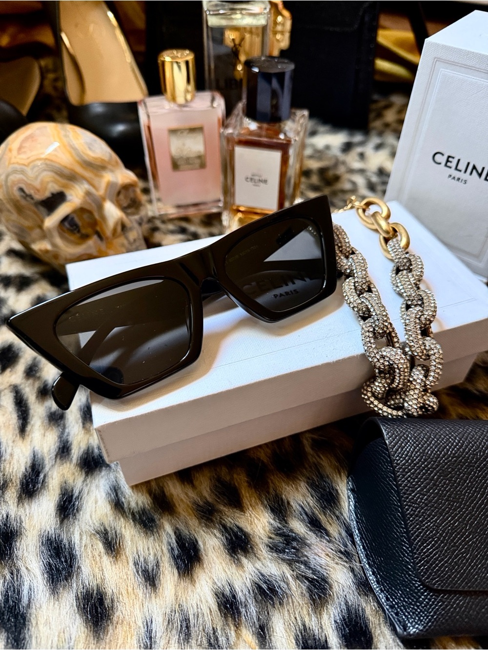 Céline Edge Black Cat-Eye Sunglasses - Celine Paris